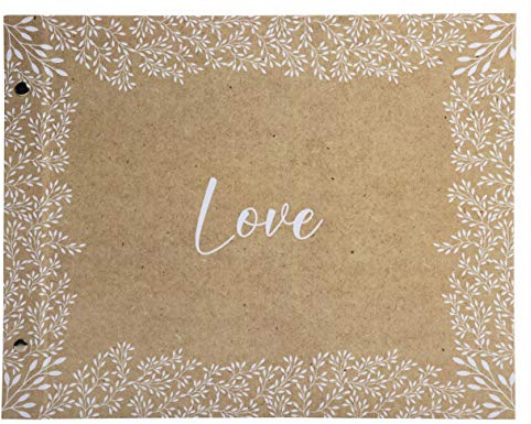 Exacompta 60234E Premium Fotoalbum Kraft mit 40 weißen Seiten, Schraubbindung, perfekt für Ihre Fotos zum selbstgestalten Hochzeitsalbum Gästebuch Fotobuch Schraubenalbum braun, 37 x 29 cm