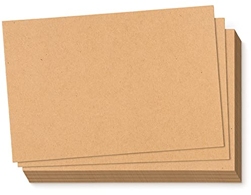 S&O 300 gsm 4 x 6 tum vykort papperskort (båda sidor tomma) för konst eller tomma anteckningsböcker för post. Uppsättning av 60 enkla hälsningsetiketter i kraft, utskrivbara meddelandeblad set. Bulk