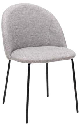 Kick Collection Chaise de Salle à Manger Noa - Gris - Moderne et de Haute qualité - Tissu structuré en Métal - Disponible dans de Nombreuses Couleurs