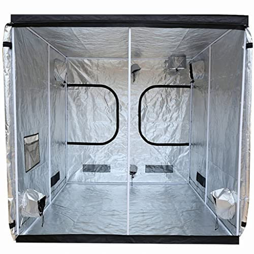 Carpa de Cultivo Grow Tent Indoor Caja De Crecimiento De Plantas Grande con Orificios De Ventilación, Invernadero De Plantas Caseras con Soporte De Suelo, Varios Tamaños