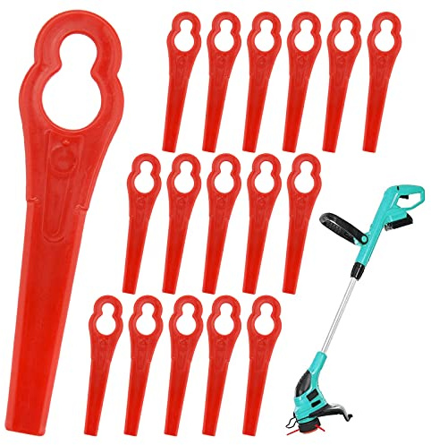 100 Stück Rasentrimmer Messer Kunststoff,Rasentrimmer Messer,Rasentrimmer Messer Kunststoff Ersatzklingen, Trimmer Zubehör Rasenpflege,für Akku-Ras