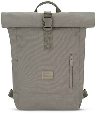 Johnny Urban Rucksack Damen & Herren Klein Grau - Robin Small - Kleiner Rolltop Daypack mit 12 Zoll Laptopfach - Tagesrucksack für Uni City Business - Wasserabweisend