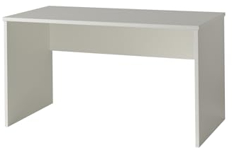 möbelando Kinderschreibtisch >London< in Weiß/Buche - 140x75x65cm (BxHxT)