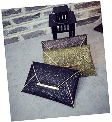 Amosfun Elegante Damen-paillettenhandtasche Umschlagtasche Für Damen Party-abend-clutch Kaffee Aus Hochwertigem Material Für Familienfeiern Abschlussbälle Und Hochzeiten