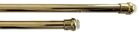 BIANCHERIAWEB Bacchette Tende A Pressione Bastone Tenda Estensibile Astina con Molla 60-80 Oro
