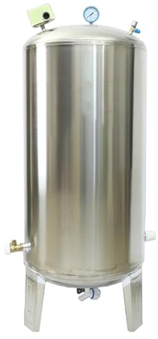 Vaso de expansión Tanque de presión de agua de 60 100 160 200 250 300 400 L de acero inoxidable para bomba de agua/pozo, contenedores verticales de vejiga de almacenamiento de agua con kit de montaje