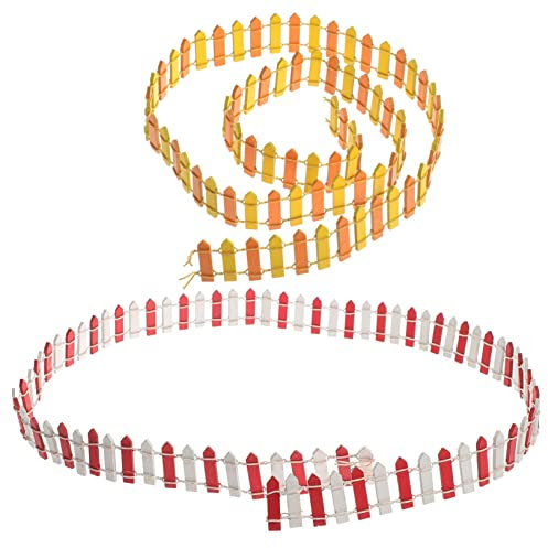 PHENOFICE Juego de Valla de Jardín en Miniatura de 1 M de Largo Adorno Decorativo para Paisajes en Miniatura Y Casas de Muñecas