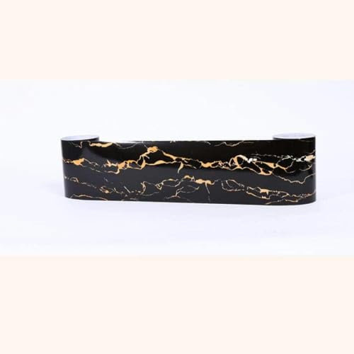 Tapetenbordüre Schwarz-Gold-Blume, selbstklebende Wandaufkleber-Bordüre, entfernbare, wasserdichte Tapetenaufkleber-Dekoration für Wohnzimmer, Badezimmer, Küchenfliesen, 10 x 1000 cm, Standard