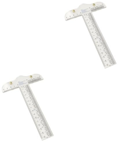 DIYEAH 2stücke Shape Ruler Transparent Präzises Nählineal Robustem Kunststoff Für Zeichnen Und Entwerfen Leicht Und Tragbar Für Künstler Architekten Und Schüler