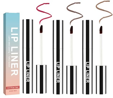 Perfilador Labios Permanente, Delineador Labios Waterproof y Antimanchas para dar Volumen a Los Labios, Lip Stain Peel Off Larga Duración Humectar e Reduce las Líneas de los Labios para Labios Secos