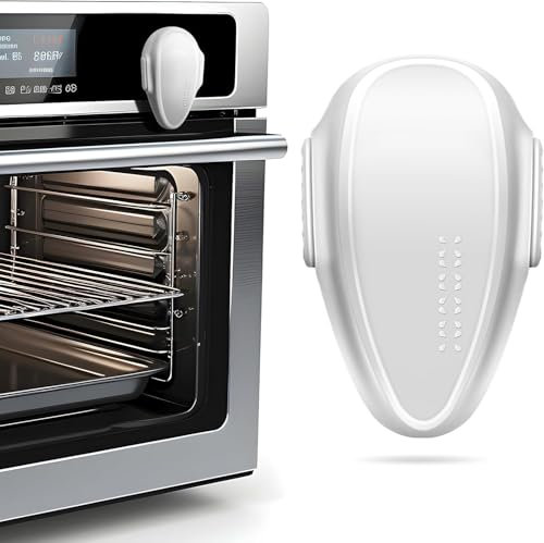 JOZMMZEOOA Backofen Kindersicherung,2 Stücke Herdschutz Kindersicherung 180° Drehknöpfe Schrank Kühlschrank Schloss Herd Sicherung Knöpfe mit Kleber,für Babys Kleinkinder Ofenschutz (Weiß)