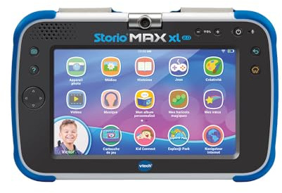 VTech - Storio Max XL 2.0 Bleue, Tablette Enfants Tactile, Éducative et Sécurisée avec Grand Écran Couleur, WiFi, Android, Appareil Photo, Cadeau Enfant de 3 à 11 Ans - Contenu en Français