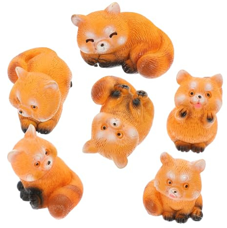 GLEAVI 6stücke Teiliges Hochwertigem Kunstharz Lebensechte Kleine Tierfiguren Für DIY Dekoration Detailreiche Miniaturen Als Kreative Wohn Gartendeko