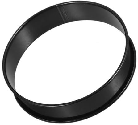 VALICLUD Anillo Antiadherente Acero Redondo Muffins Negro para Inoxidable