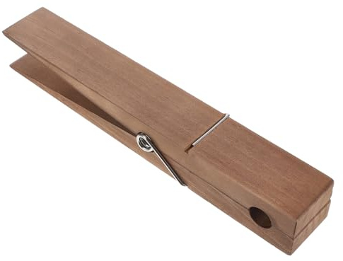 VILLFUL Molletta Gigante in Legno per Asciugamani e Tessuti Clip Robusta Multifunzione per Bagno Cucina e Camera Supporto Salva Spazio per Tende e Biancheria Resistente e Facile da Usare