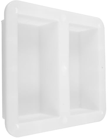Gatuida Stampo in Plastica Rettangolare per Mattoni Olandesi Design Unico, Struttura Rinforzata e Cavità Flessibili, per Cantieri e Strade, Colore Bianco