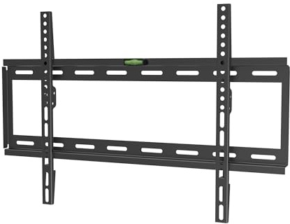 SLx TV Wall Bracket Fixed Slim for 37 to 80 Inch, Ultra Low Profile 25mm, Max VESA 600 x 400, 50kg Heavy Duty Flat Screen Wall Mount for LED LCD TVs with Built In Spirit Level & Wall Fixing Kit