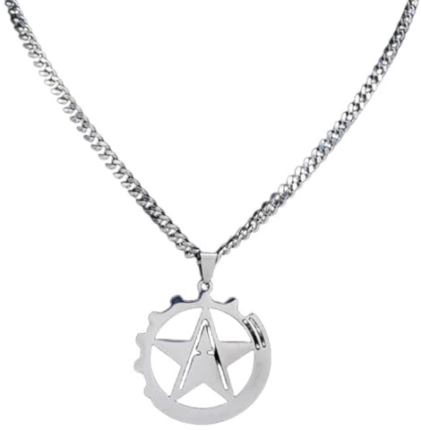 Genérico collar hombre,2024 Martillo y Hoz Anarquismo Anarquista Collar Colgante de color plata para mujeres/hombres Marxismo Pin Unionismo