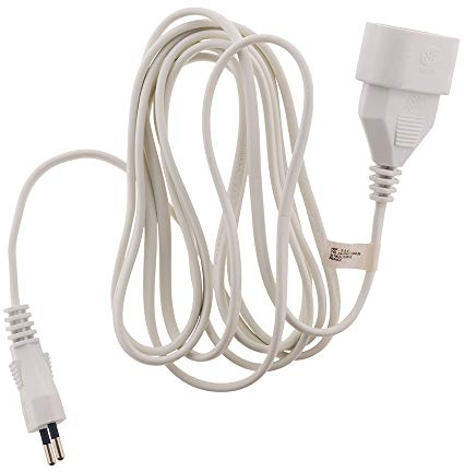 Zenitech - Husförlängningssladd 6A HO3VVH2F 2x 0.75mm² - Vit 3m Elektrisk Förlängning Med 2P Kontakt - Max Effekt 1380W - NF Certifierad - Vit - 3m