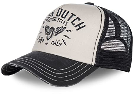 Von Dutch Cap, Beige und Schwarz, Crew Motorcycles Calif – Unisex