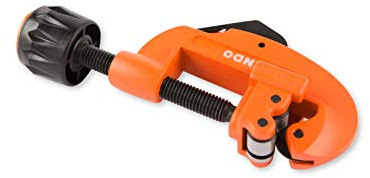 KENDO Cortatubos profesional – Para tubos de diámetro de 3 – 30 mm – Adecuado para cobre y aluminio – Carcasa robusta de zinc fundido a presión – Desbarbador integrado