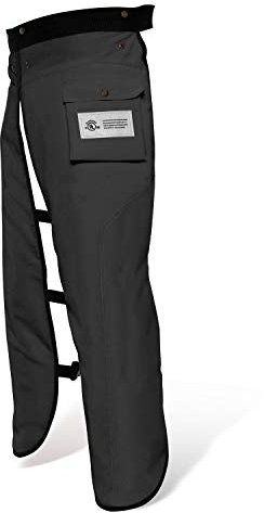ZELARMAN Kettensäge Chaps Schürze Wrap 8-lagig für Herren/Damen Logger Waldarbeiter Schutzkette Sägehose Verstellbar, Schwarz