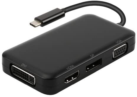 DLH - MOBILE ACCESSORIES USB-C (M) to DISPLAYPORT/HDMI/VGA/DVI (F) Adapter - DP 4K/