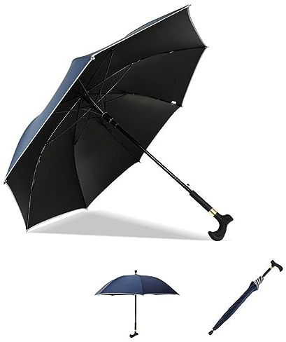 AVIITI Bastone Da Passeggio Ombrello, Bastone Ombrello Leggero Antivento E Autoprotettivo, Per L'arrampicata, L'escursionismo, Le Passeggiate Sotto La Pioggia,B,83cm/33inch
