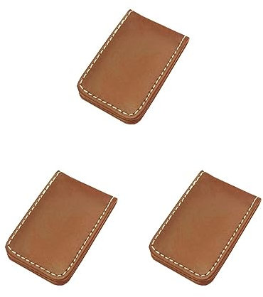 Paowsietiviity Magnetische Geldklammer Dollar Cash Clamp Kartenhalter Brieftasche Braun _60x41x8mm, Braun 60x41x8mm, 3er-Set (braun, 60 x 41 x 8 mm), Einheitsgröße
