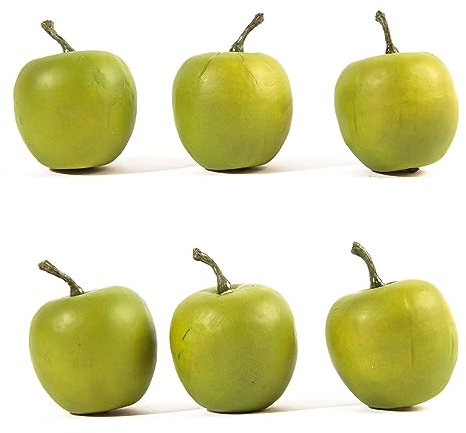ROSEMARIE SCHULZ Heidelberg Künstlich Äpfel klein grün 5cm Deko Früchte 6 Stück Obst Deko (Apfel Grün 6 Stück)