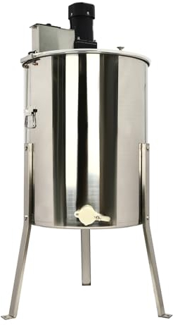 140W Elektrische Honigschleuder,Wabenschleuder 2 Neue Zwei Waben Edelstahl Imkerei, Silber, 2 Frame Electric Honey Extractor Anzahl der untergebrachten Rahmen: 8 (4*Kleine Rahmen, 4*Standard Rahmen)