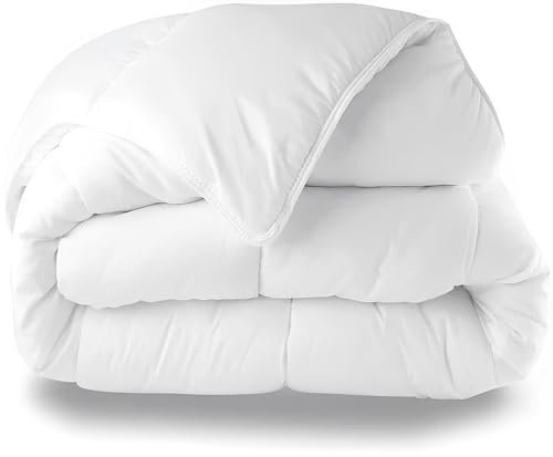 MORE FREE Relleno Nórdico de Fibra Hueca, 400gr/m²,Color Blanco,Dermoprotector,Transpirable,Suave y antiácaros, Reversible Varias Medidas (Cama 80/90-150 x 220 cm)