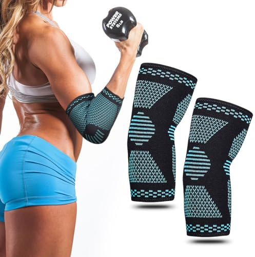 Teegxddy 1 Paar ellenbogen bandagen herren, ellbogen bandage gym, zur Linderung von Tennisarmschmerzen, Epicondylitis, Arthritis(L)