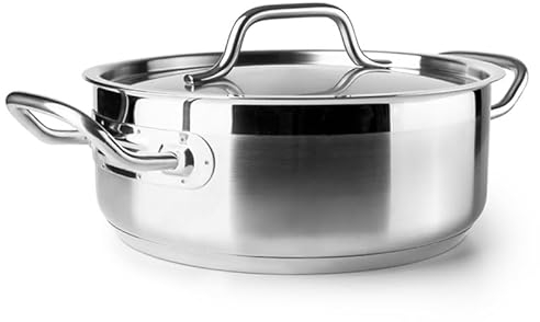 IBILI - Cacerola Con Tapa Inox Ebbe 20 Cm, Acero inoxidable 18/10, Apto para induccion