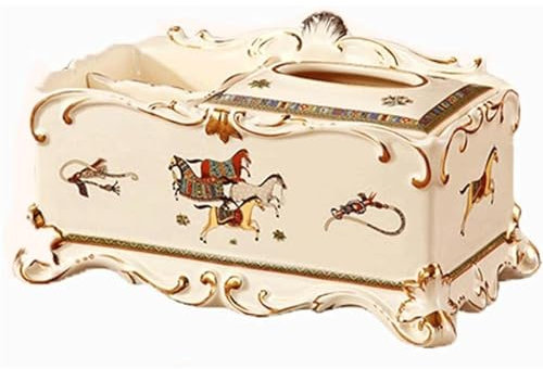 WOYZDQ Modern Keramik-Taschentuchbox-Abdeckung, einfache Moderne Taschentuchhalter-Box, dekorativ für stilvolle Vintage-Desktop-Taschentuch-Aufbewahrungsbox, Taschentücher Nützlich