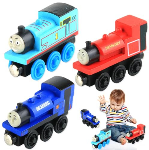 XNAUVOI Mini Spielzeugautos, 3 pcs Zug Spielzeugauto Modell, Interaktives Puzzle Spielzeug Eisenbahn Spielzeug für Kinder Geschenkspiele, für Kinder Im Alter Von 3+ Jahre
