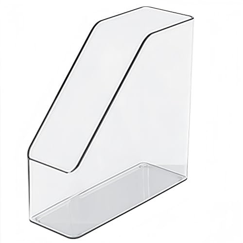 File Organizer Rack Trasparente,Portariviste formato, Portariviste Rack Organizzatore da scrivania Organizer Cartella Ufficio Verticale File Sorters, per organizzazione e conservazione dell'ufficio