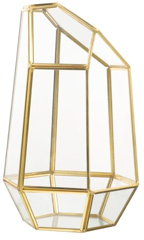 BESPORTBLE Terrarium in Geometrischer Form Mini-Terrarium Aus Glas Pflanzgefäß Für Pflanzen Moos Und Zufällige Farbe