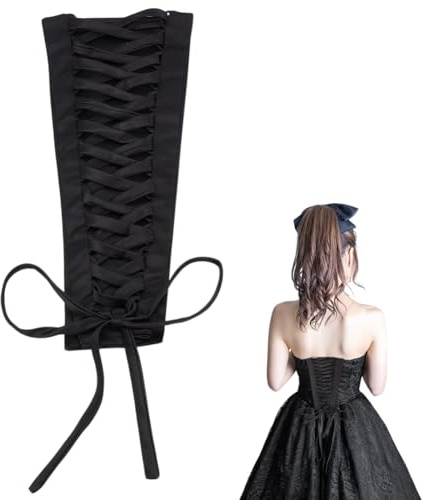 NBEADS Women's Wedding Dress Corset Kit With Zipper Replacement - Adjustable Fit Satin Lace up Back Kit for Prom