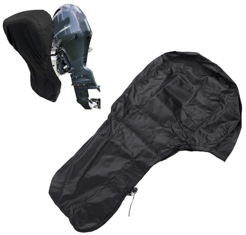 lvifloae -Bootsmotorabdeckung, Außenbordmotorabdeckung Voller Bootsmotorabdeckung Wasser Polyester Windschutz Außenborder Motorabdeckung mit Aufbewahrungstasche 0 bis 20 (6-15 PS)