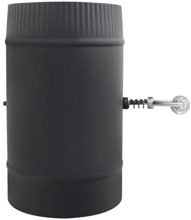 Chimney Pipe Damper for Wood Burning Stoves Flue Damper Chimney Flap Round Fireplace Pellet Stove Spin Damper Manual Round for Exhaust Pipe Duct Tube Furnace (200mm)