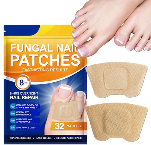 Fungal Nail Treatment Patches, 32PCS Extra Strong 8-Hour Nail Repair Pads for Toenail Fungus, Fungus Nails Treatment Pads, Ingrown Nail Relief & Damaged Nail Recovery, Softening Anti-Fungal Essence