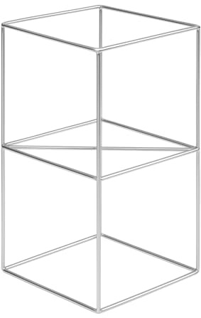 FRAMADO - Pflanzenständer Filo - 24x24x40cm - Farbe Silber - für Zimmerblumen - Metallregal - Dekorativer Tisch - Blumenständer - für Zimmerecke, Wohnzimmer, Balkon