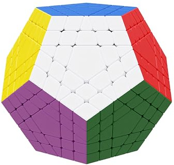 XMDCuber Megaminx 5x5 Stickerless Puzzle Cube, 5x5 Dodecahedron Speed Cube