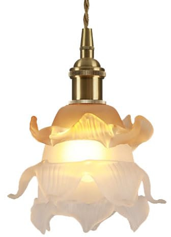 Creative Personality Glass Hanging Lamp, Nordic Industrial Style Pendant Light, E14 Light Source Single Head, Kitchen Balcony Restaurant Decoration Light Fixtures