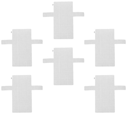 DIYEAH Piastra Rete Plastica per Borsette Fai da Te 6 Pezzi Bianca | Fori Lisci, Tagliabile su Misura o Forma, senza Odore, per Filati e Lavorazioni Crochet o Knit