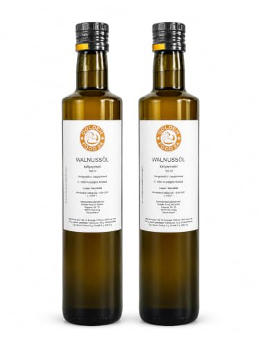Walnussöl 2 Flaschen x 500ml Kaltgepresst Naturbelassen ohne Zusätze
