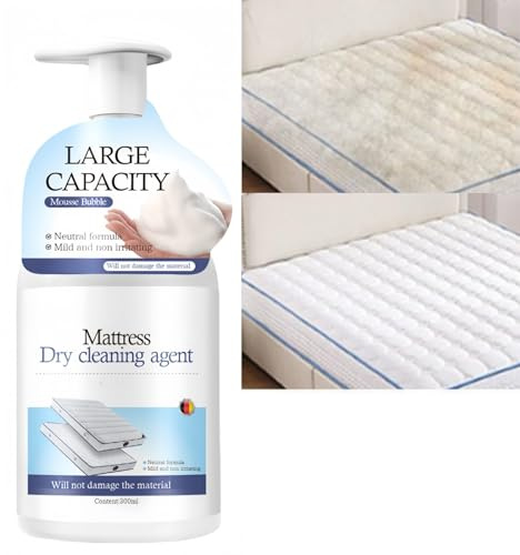 Powerful Mattress Cleaner & Stain Remover Spray,Extra Strong Foam Cleaner for Urine, Water-Free Stain Remover,Yellow Stains & Odor on Mattress, Uphol/stery, Fabrics & Leather Sofa,Effective and Gentle