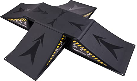 HUDORA Skaterrampe I 3-/5-teiliges Skateboard Rampenset für Hof & Garten I vielseitige Mini Skateboardrampe aus Kunststoff für Kinder & Jugendliche bis 60/80kg I Skatepark Equipment für Zuhause
