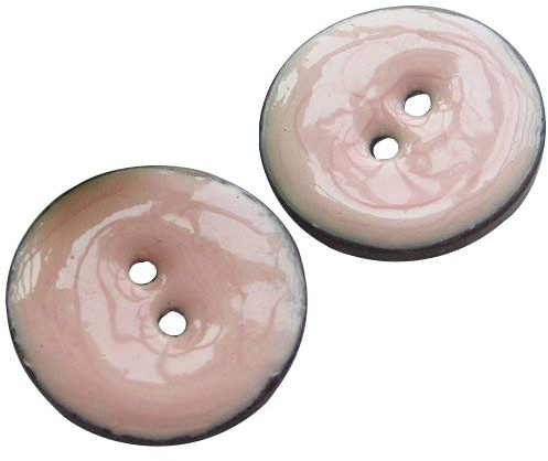 Chenkou Craft, Knöpfe aus Emaille, mit zwei Löchern, zum Nähen, Mantel-Dekoration, 20 Stück, rose
